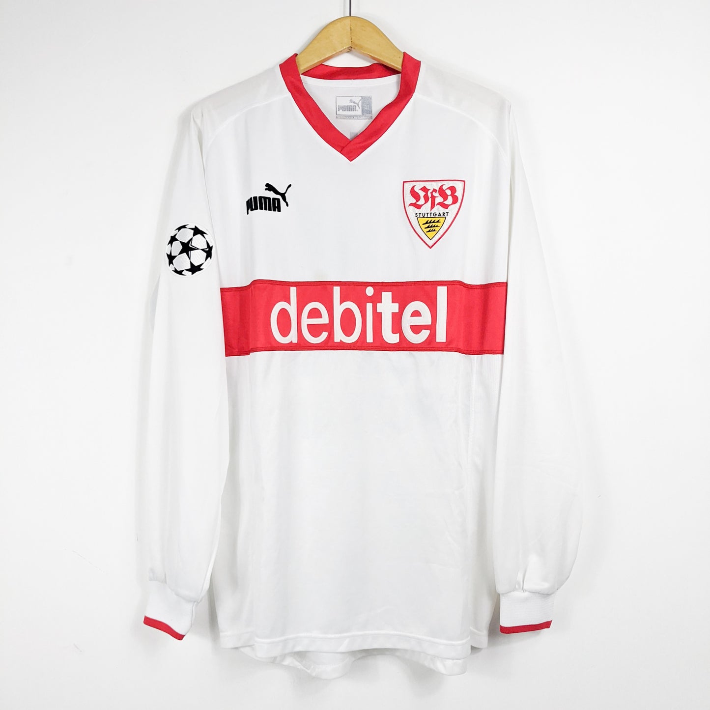 Authentic VFB Stuttgart 2003/04 Home - Philip Lahm #21 Size XL (Long Sleeve)