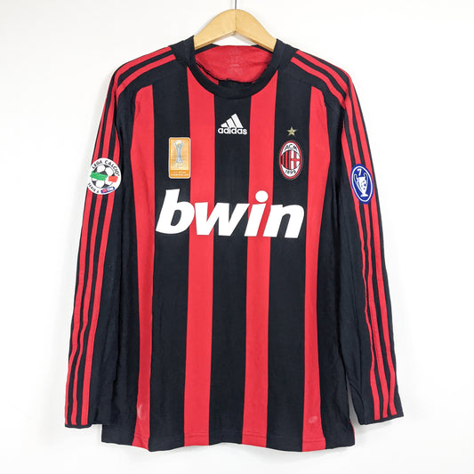 Authentic AC Milan 2008/09 Home - Ronaldinho #80 Size M (Long Sleeve)