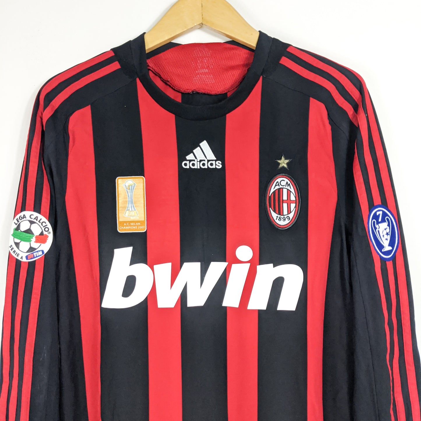 Authentic AC Milan 2008/09 Home - Ronaldinho #80 Size M (Long Sleeve)