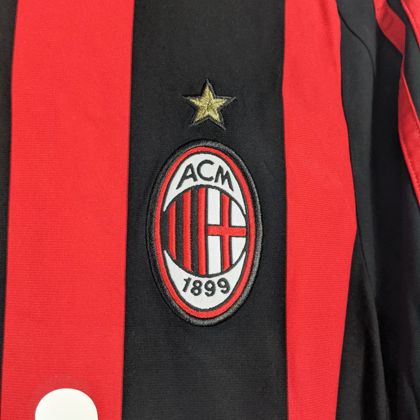 Authentic AC Milan 2008/09 Home - Ronaldinho #80 Size M (Long Sleeve)