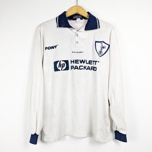 Authentic Tottenham Hotspurs 1995/97 Home - Sheringham #10 Size L (Long Sleeve)