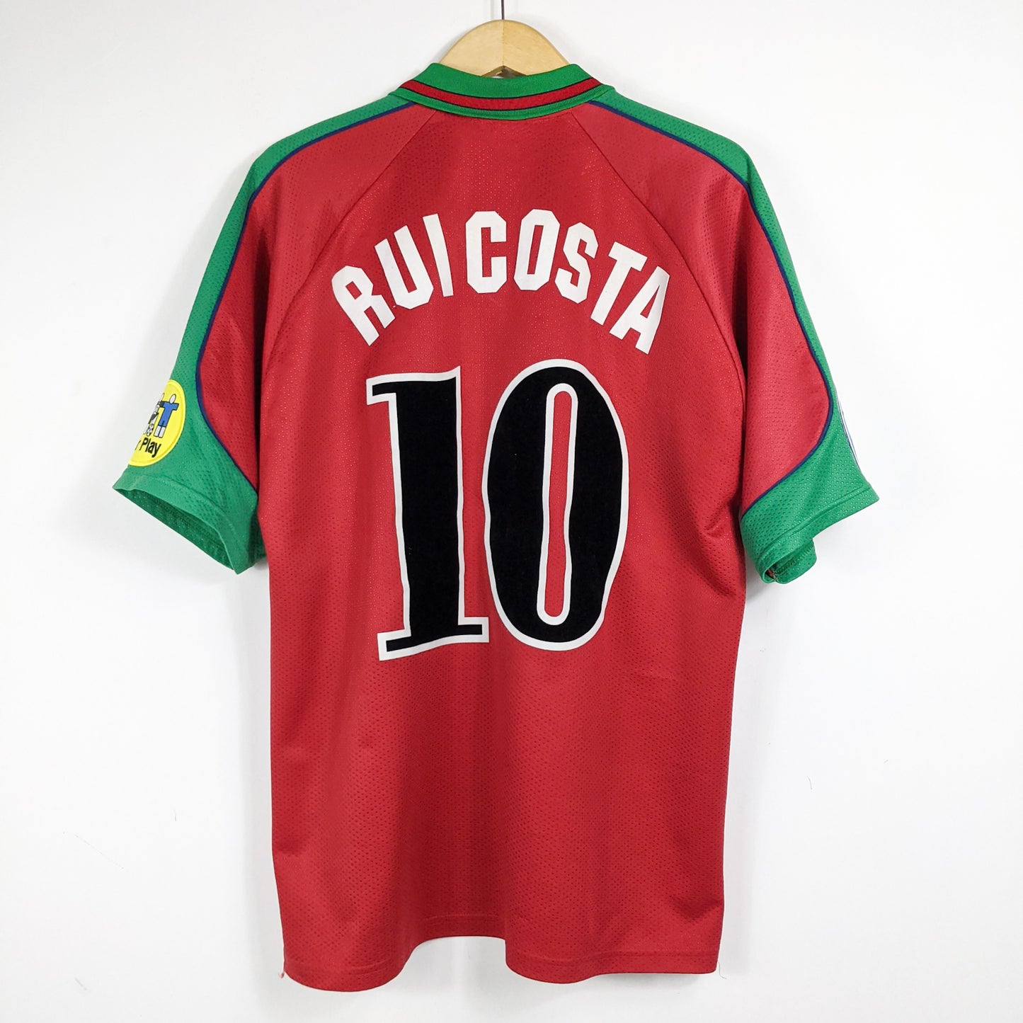 Authentic Portugal 1996 Home - Rui Costa #10 Size XL