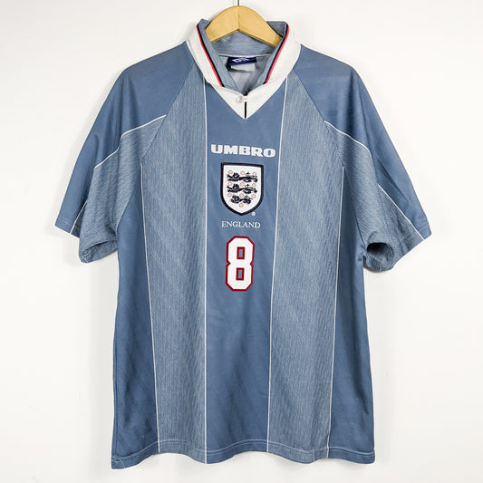 Authentic England 1996 Away - Paul Gascoigne #8 Size XL