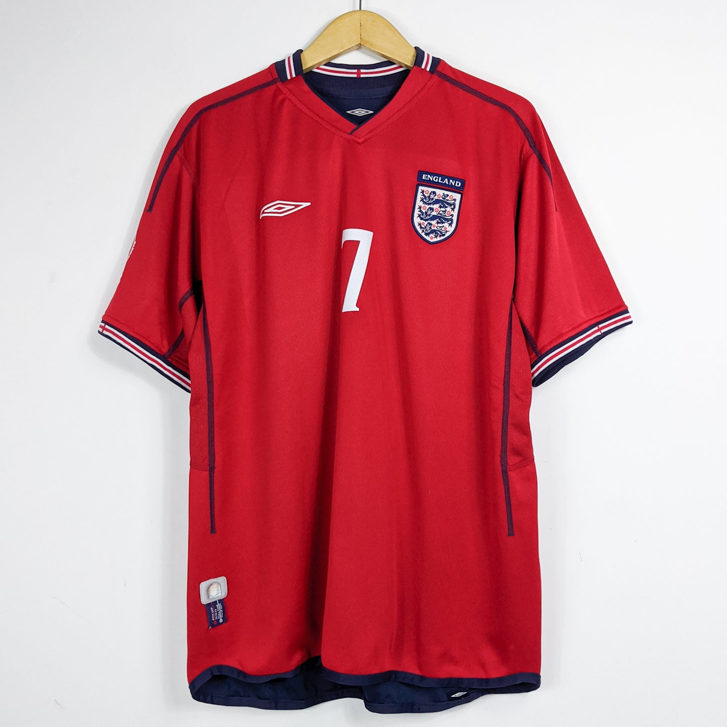 Authentic England 2002 Away - David Beckham #7 Size XL