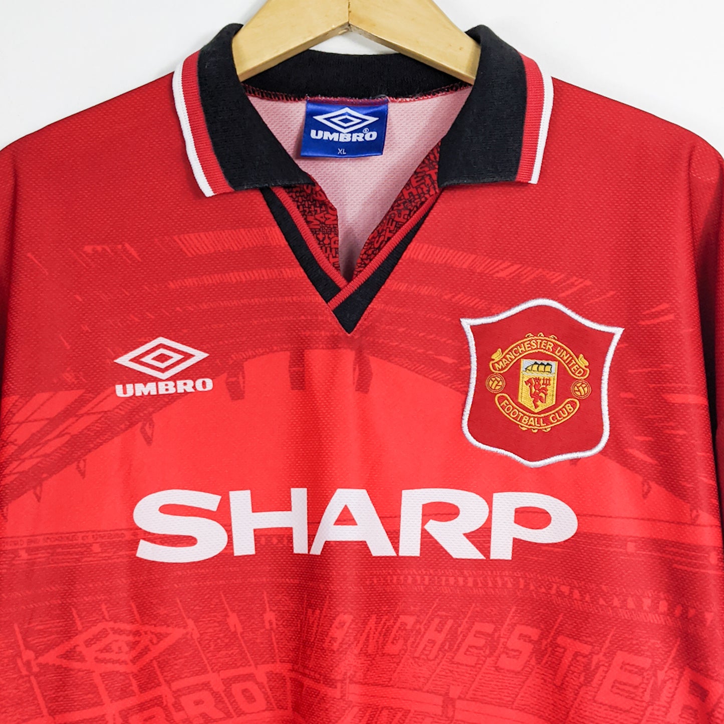 Authentic Manchester United 1995/96 Home - David Beckham #24 Size XL