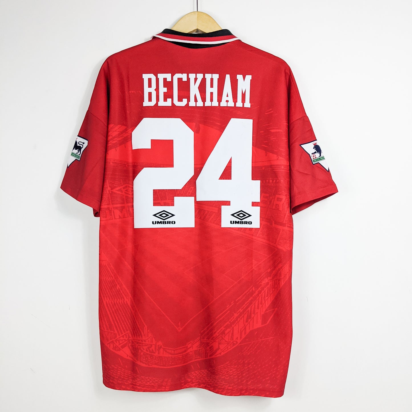 Authentic Manchester United 1995/96 Home - David Beckham #24 Size XL