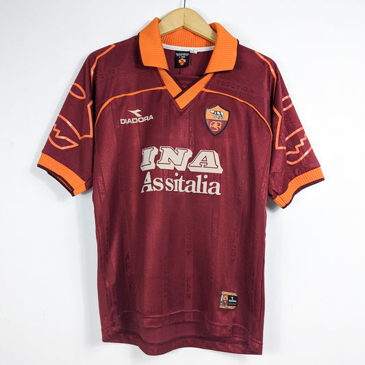 Authentic AS Roma 1999/00 Home - Nakata #8 Size M