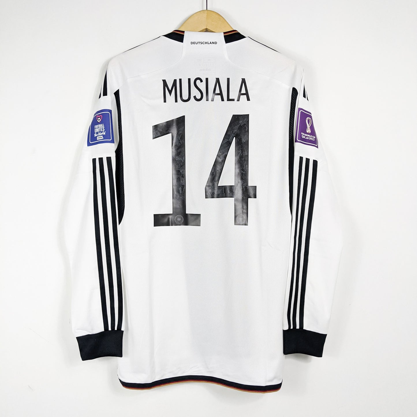 Authentic Germany 2022 Home - Jamal Musiala #14 Size M (Long Sleeve)