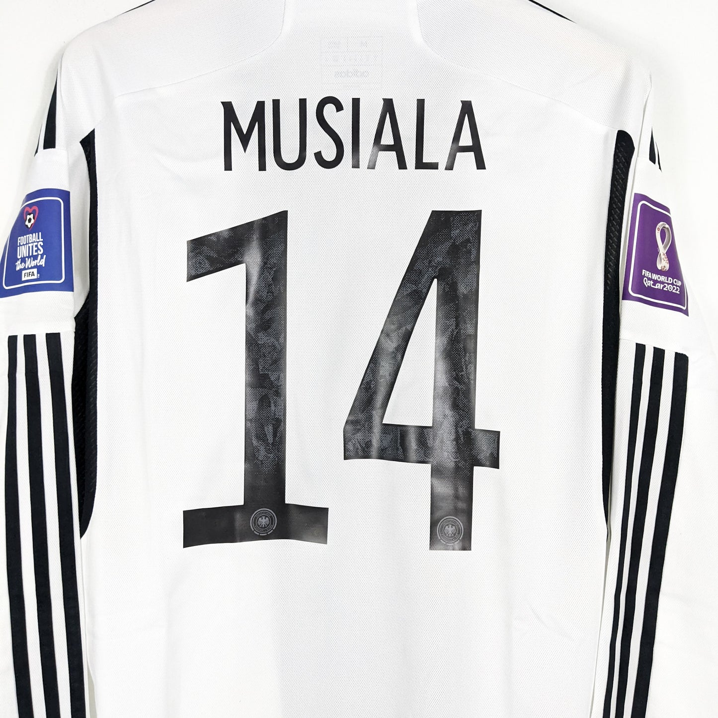 Authentic Germany 2022 Home - Jamal Musiala #14 Size M (Long Sleeve)