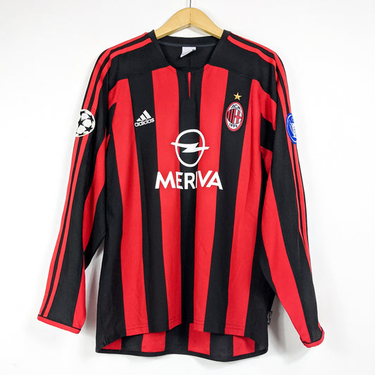 Authentic AC Milan 2003/04 Home - Paolo Maldini #3 Size M (Long Sleeve)