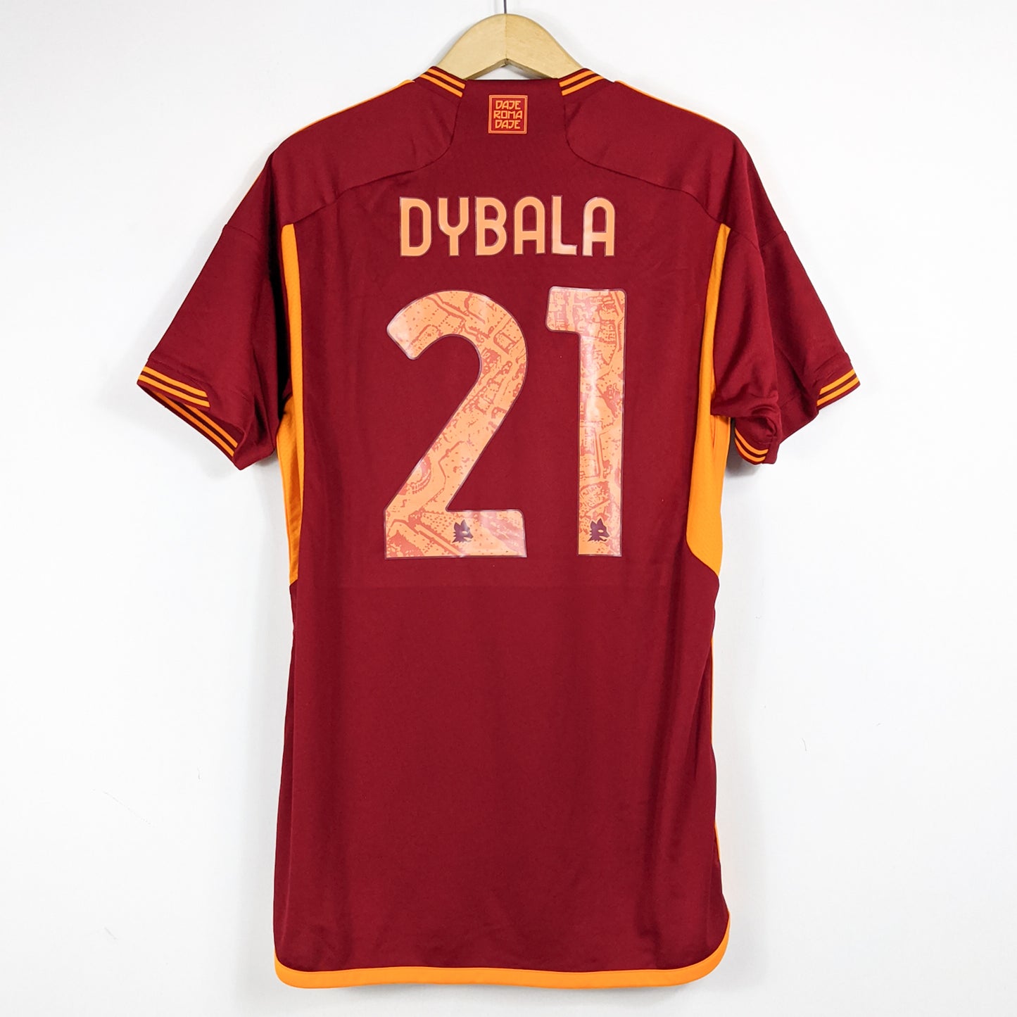 Authentic AS Roma 2023/24 Home - Dybala #21 Size L