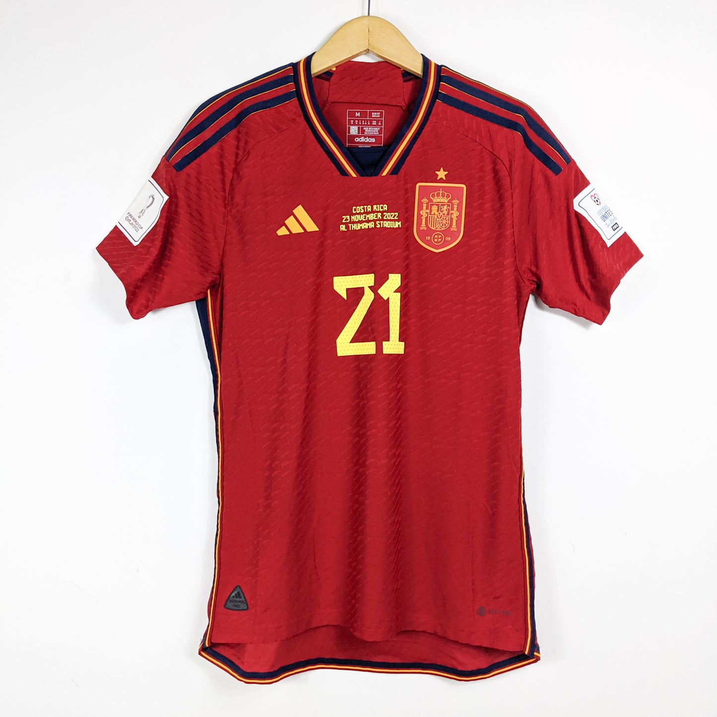 Authentic Spain 2022 Home - Dani Olmo #21 Size M (Player Issue) (Bnwt) (Mdt)