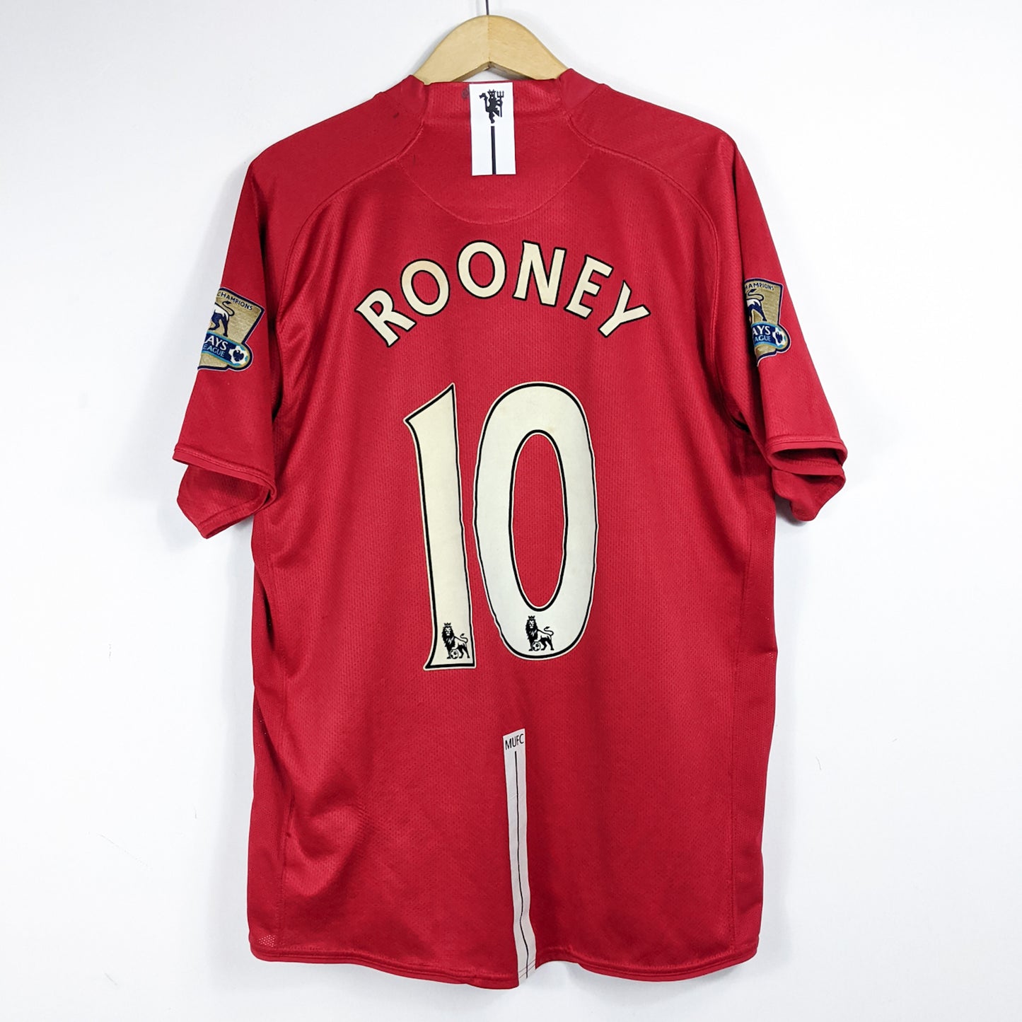 Authentic Manchester United 2007/08 Home - Rooney #10 Size XL