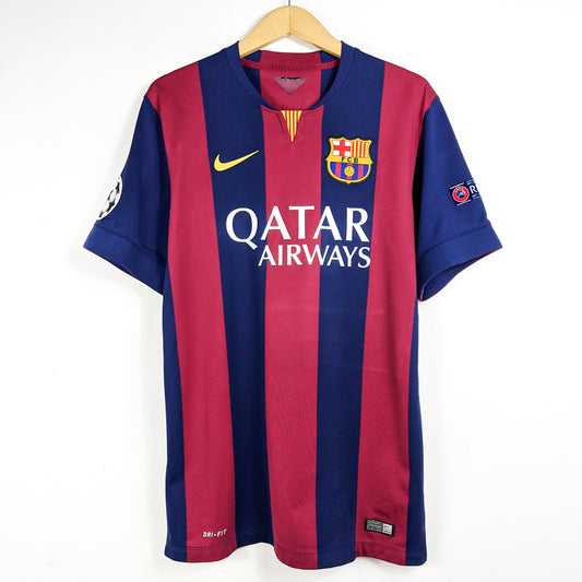 Authentic Barcelona 2014/15 Home - Iniesta #8 Size L