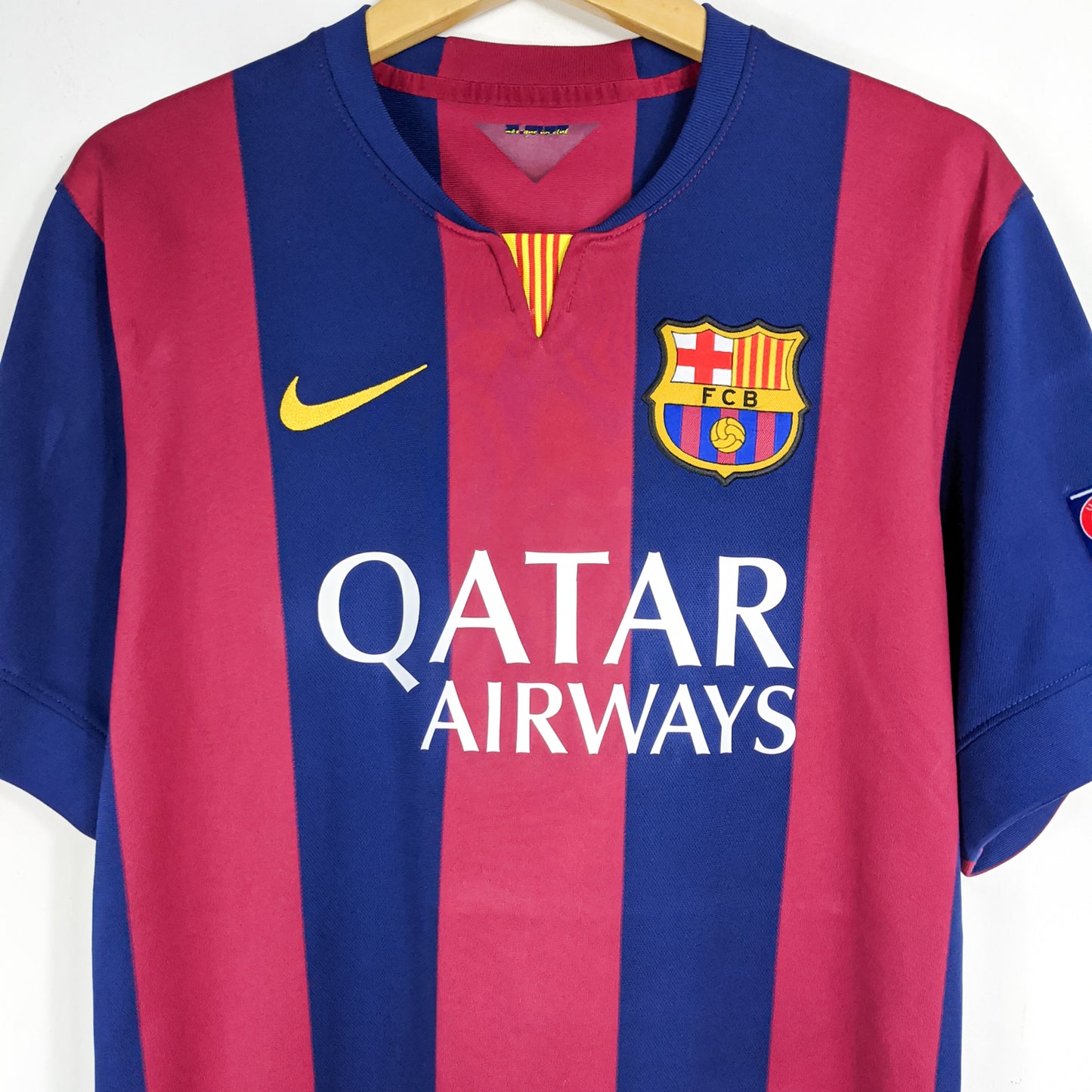 Authentic Barcelona 2014/15 Home - Iniesta #8 Size L