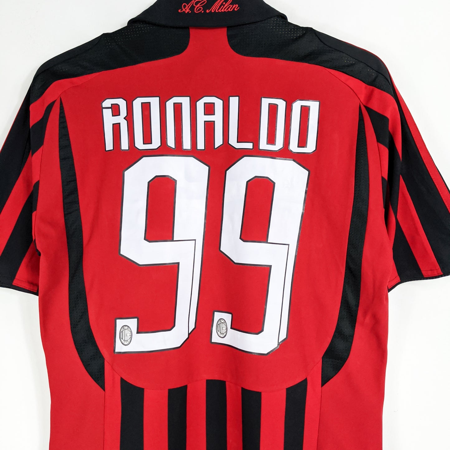 Authentic AC Milan 2007/08 Home - Ronaldo #99 Size S