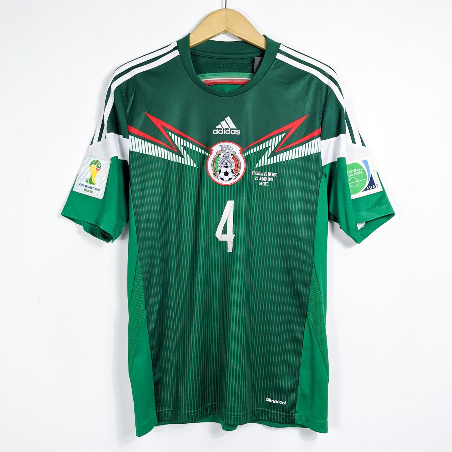 Authentic Mexico 2014 Home - Rafa Marquez #4 Size M (Mdt)