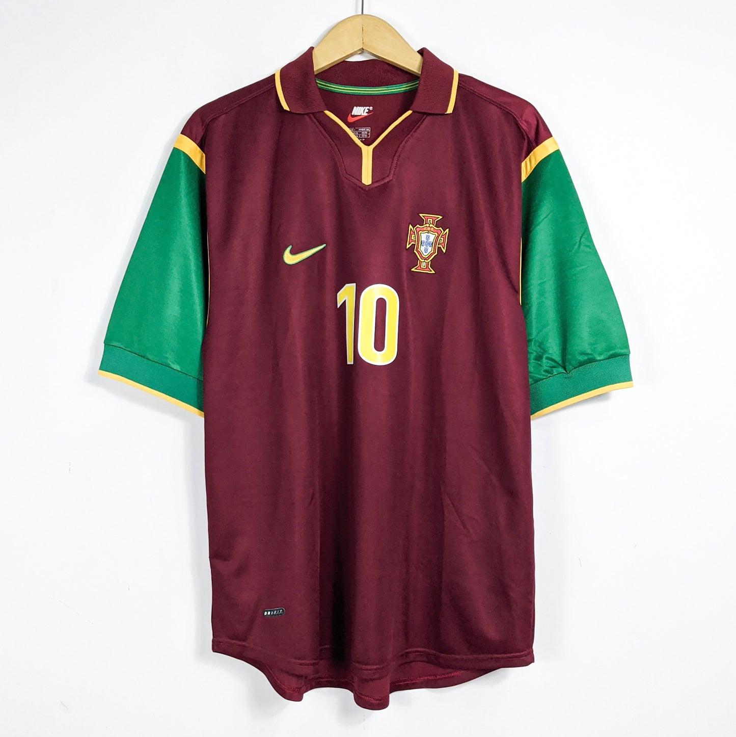 Authentic Portugal 1998 Home - Rui Costa #10 Size L