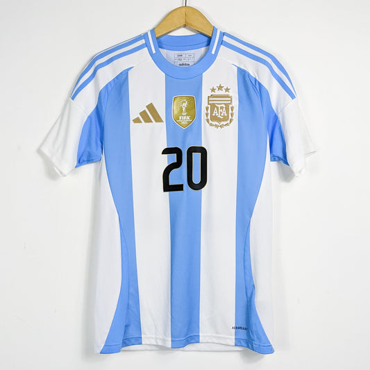 Authentic Argentina 2024 Home - Mcallister #20 Size M