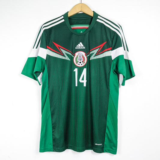 Authentic Mexico 2014 Home - Chicarito #14 Size M