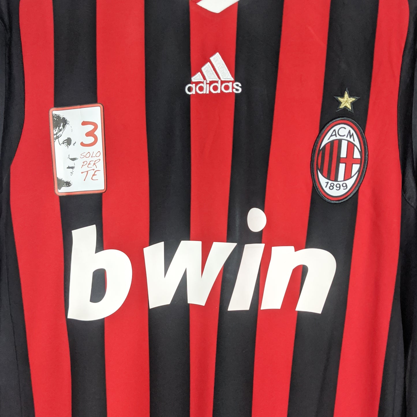 Authentic AC Milan 2009/10 Home - Beckham #32 Size M (Long Sleeve)