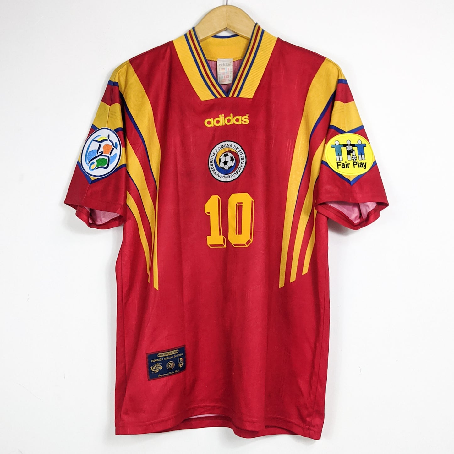 Authentic Romania 1996 Away - Hagi #10 Size M