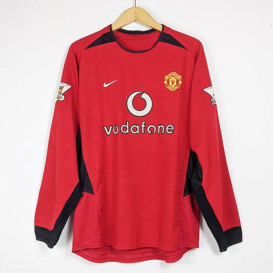 Authentic Manchester United 2003/04 Home - Ronaldo #7 Size M/L (Long Sleeve)