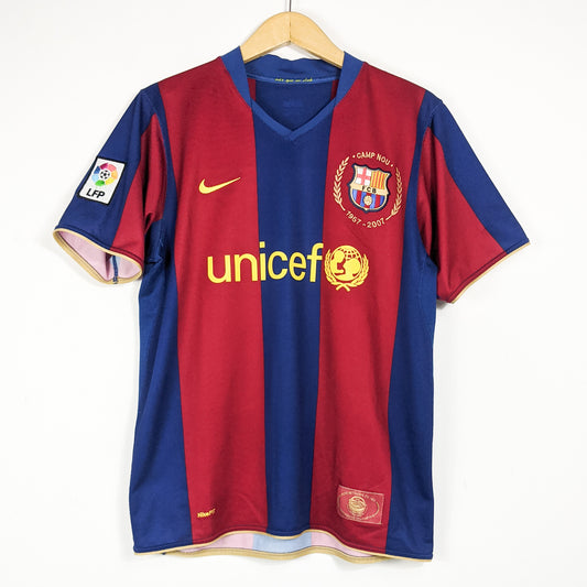 Authentic Barcelona 2007/08 Home - Messi #19 Size M