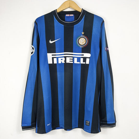 Authentic Inter 2009/10 Home - Milito #22 Size XL (Long Sleeve)