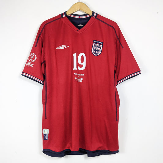 Authentic England 2002 Away - Joe Cole #19 Size XL