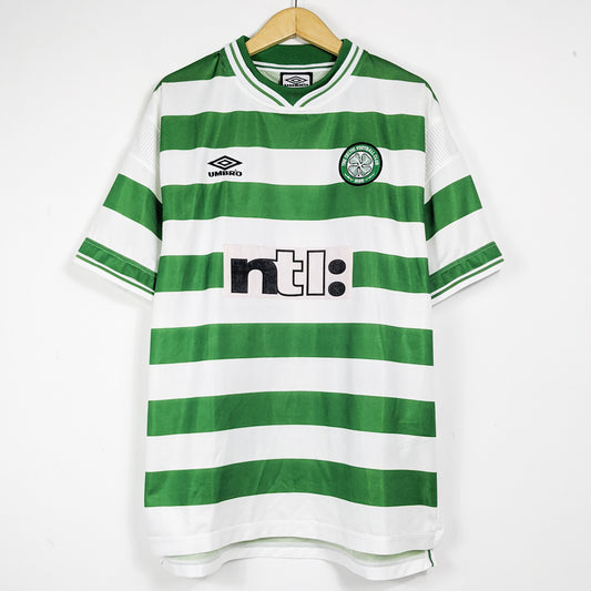 Authentic Celtic 1999/01 Home - Larsson #7 Size XL