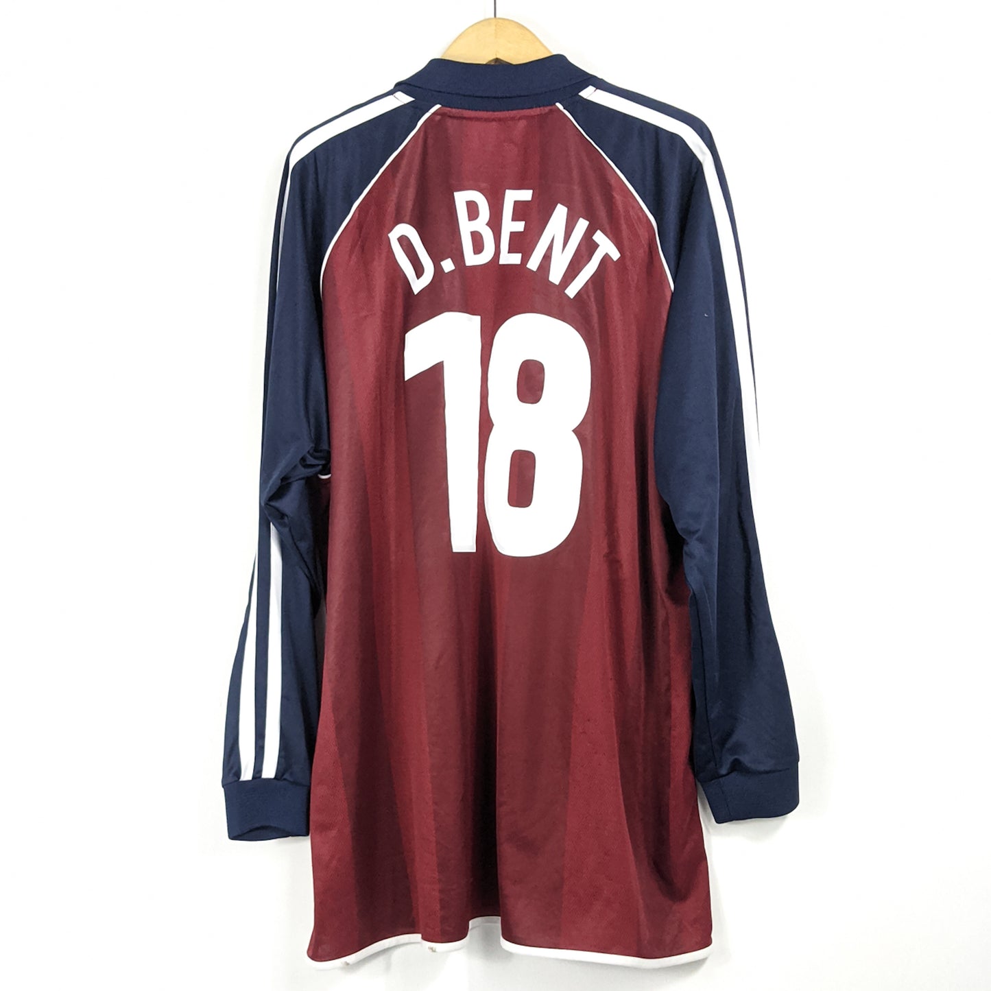 Authentic Ipswich Town 2002/04 Away - D. Bent #18 Size 3XL (Long Sleeve)
