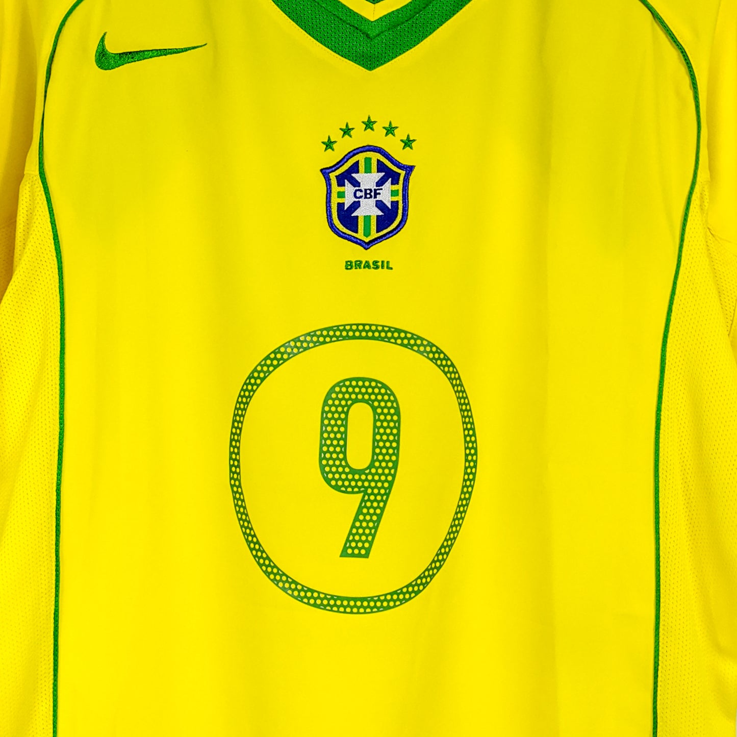 Authentic Brazil 2004 Home - Ronaldo #9 Size M