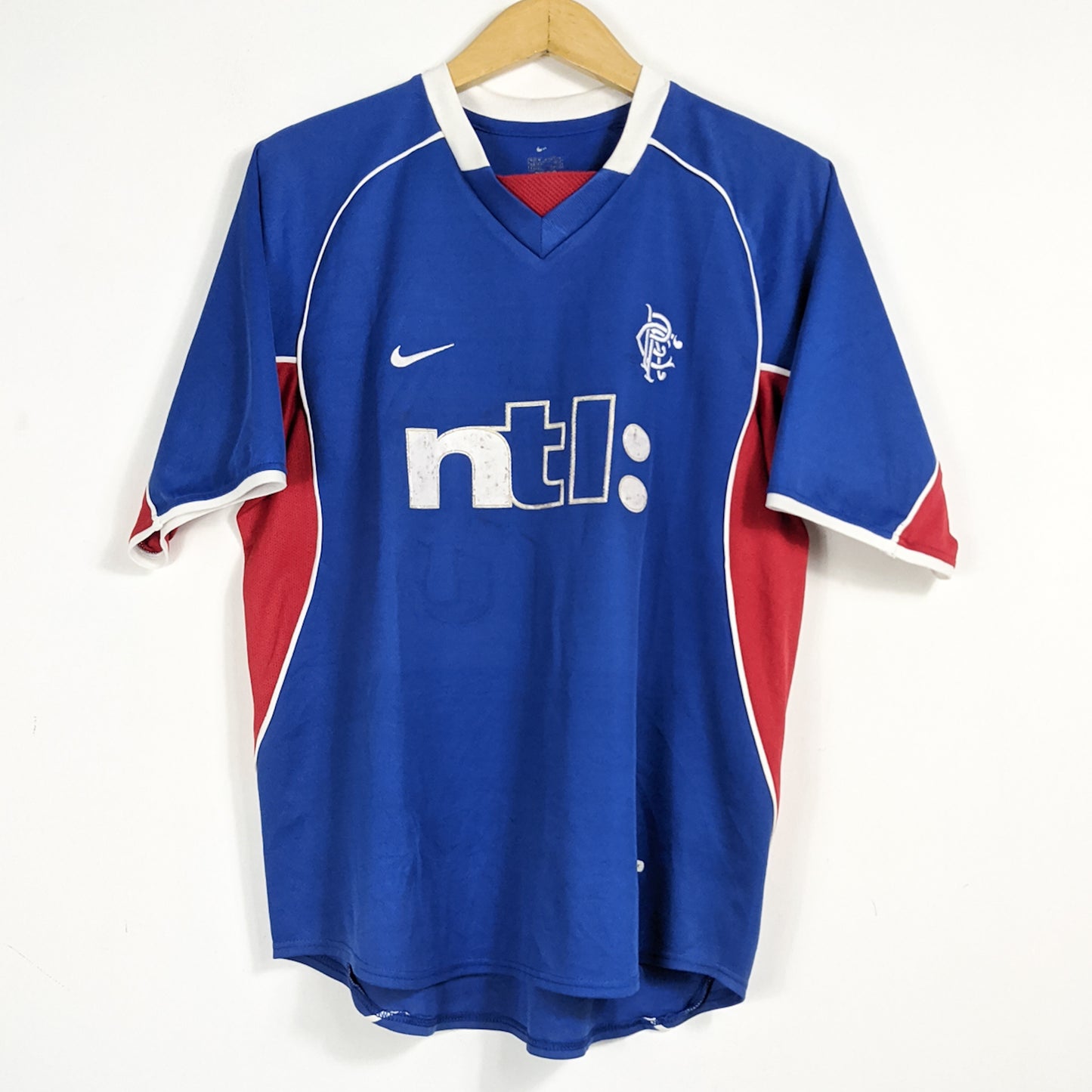 Authentic Rangers 2001/02 Home - De Boer #14 Size M