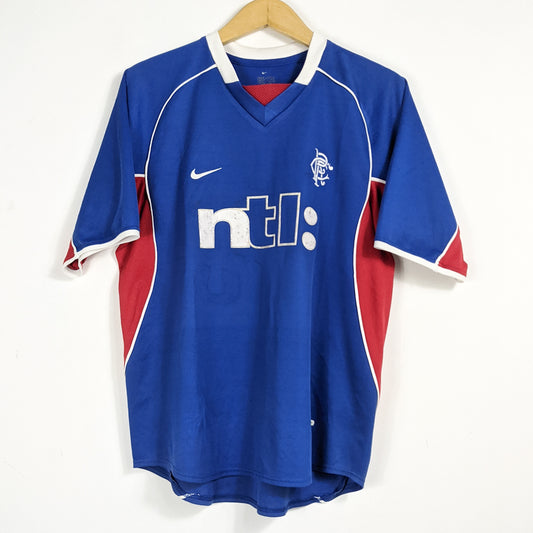 Authentic Rangers 2001/02 Home - De Boer #14 Size M