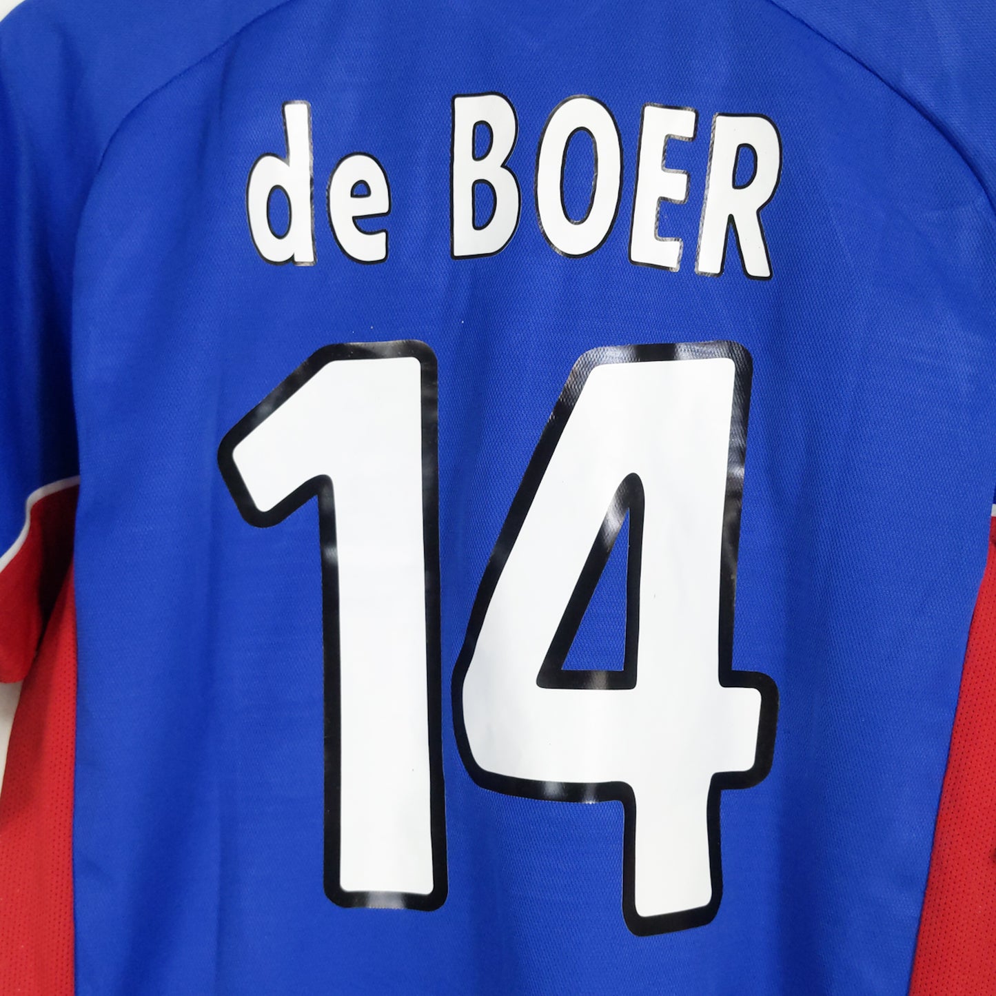 Authentic Rangers 2001/02 Home - De Boer #14 Size M