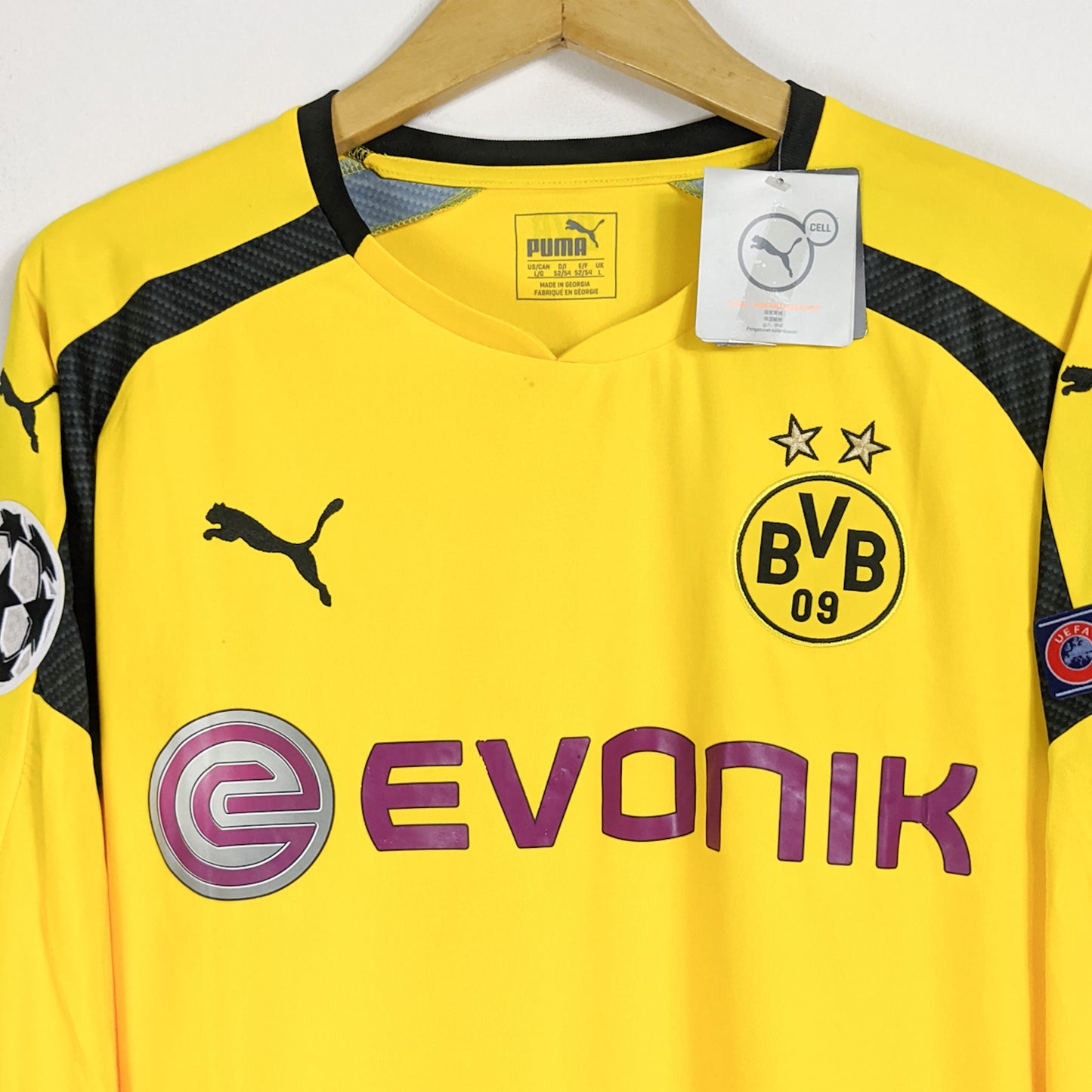 Authentic Dortmund 2019/20 Home - Pulisic #22 Size L (Bnwt) (Long Sleeve)