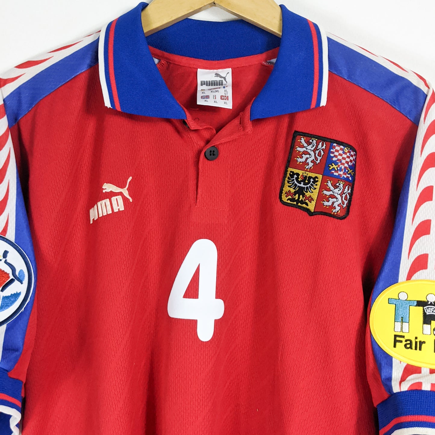 Authentic Czech Republic 1996 Home - Nedved #4 Size XL