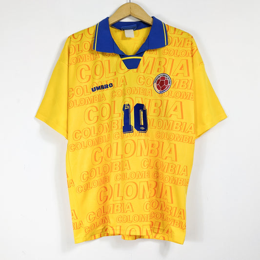 Authentic Colombia 1995/97 Home - Valderrama #10 Size M oversize fit XL