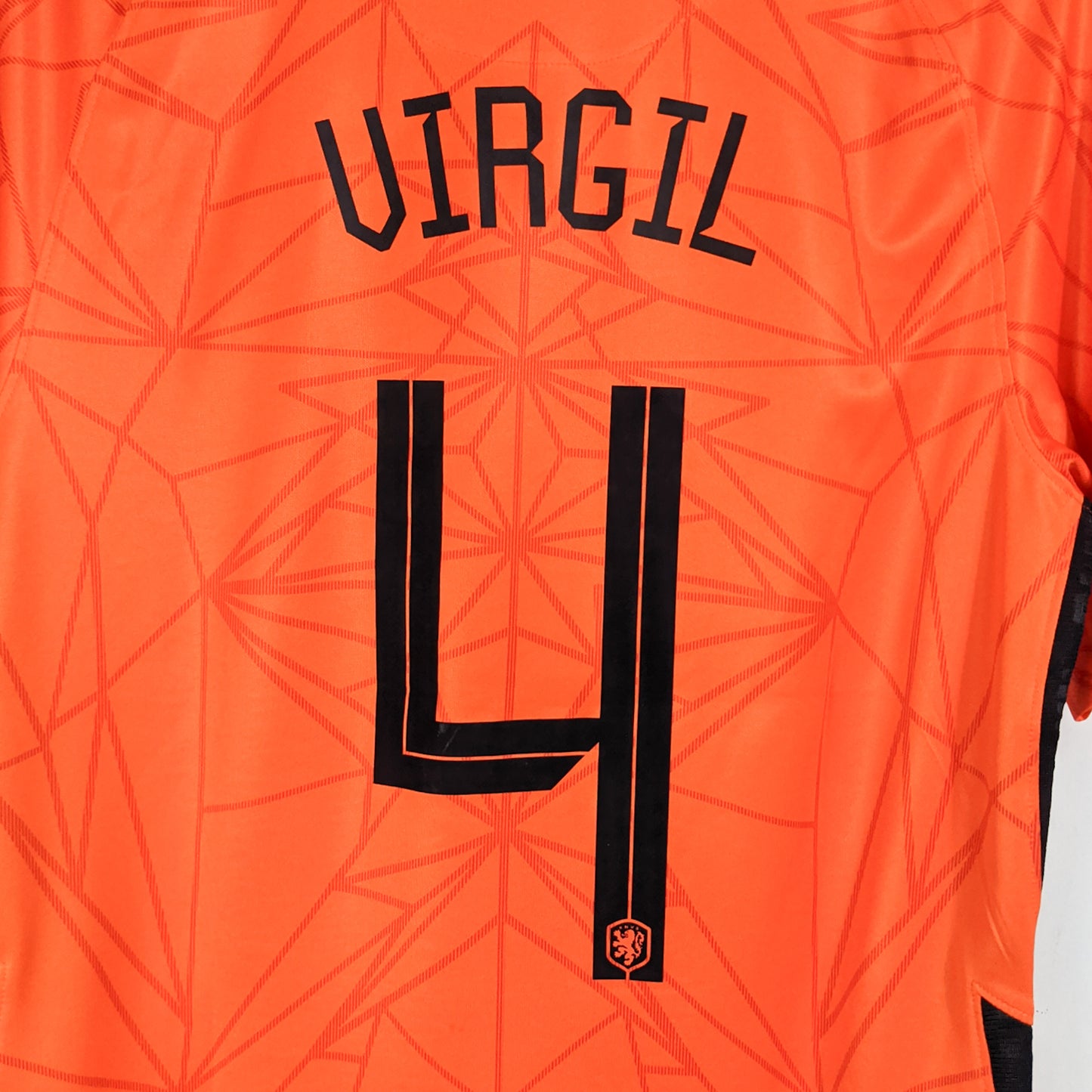 Authentic Netherlands 2020/21 Home - Virgil #4 Size M