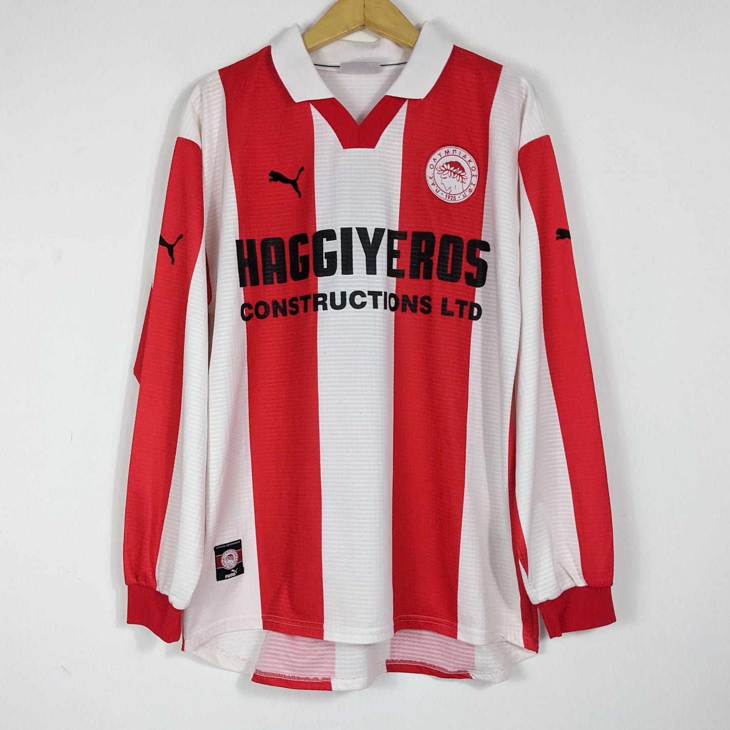 Authentic Olympiacos FC 1999/00 Home - #16 Size XL (Long Sleeve)