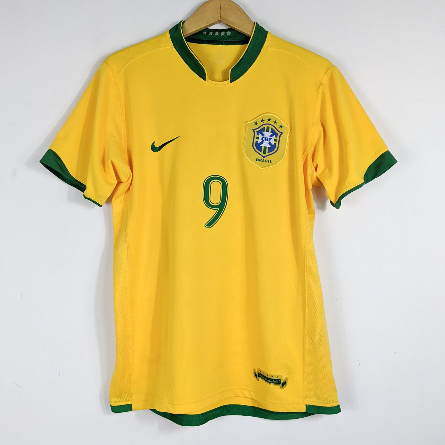 Authentic Brazil 2006 Home - Ronaldo #9 Size M