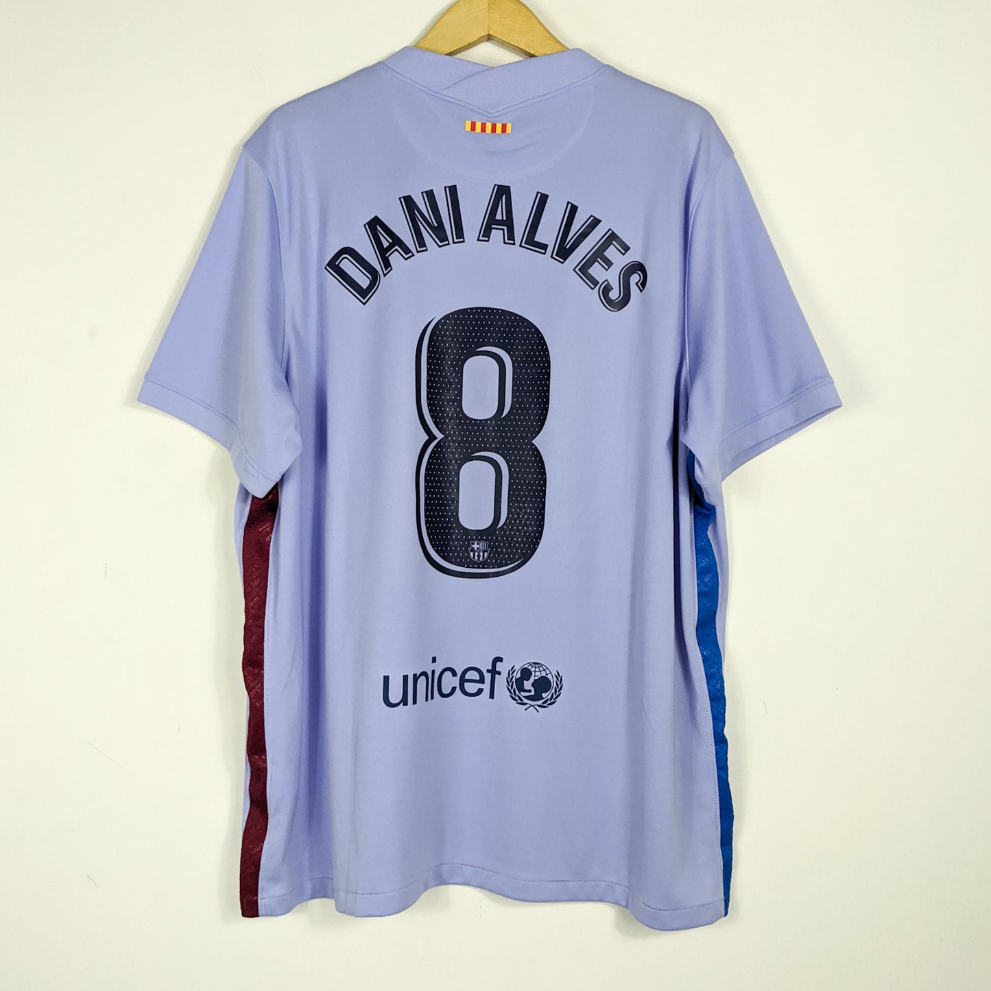 Authentic Barcelona 2021/22 Away - Dani Alves #8 Size XXL