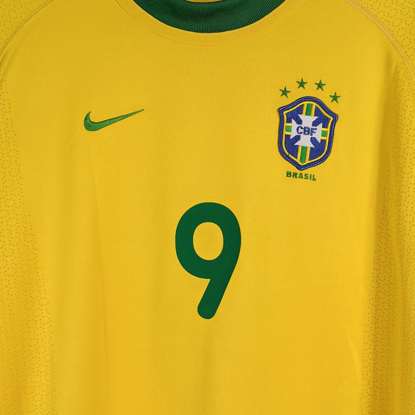 Authentic Brazil 2000/02 Home - Ronaldo #9 Size M