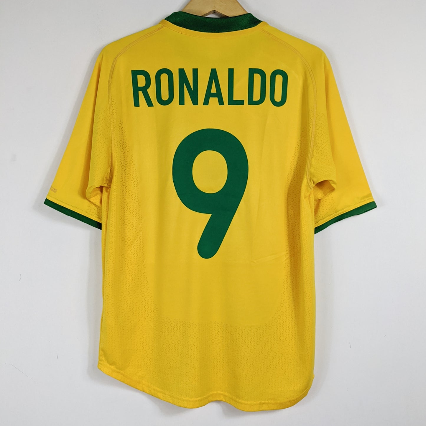 Authentic Brazil 2000/02 Home - Ronaldo #9 Size M