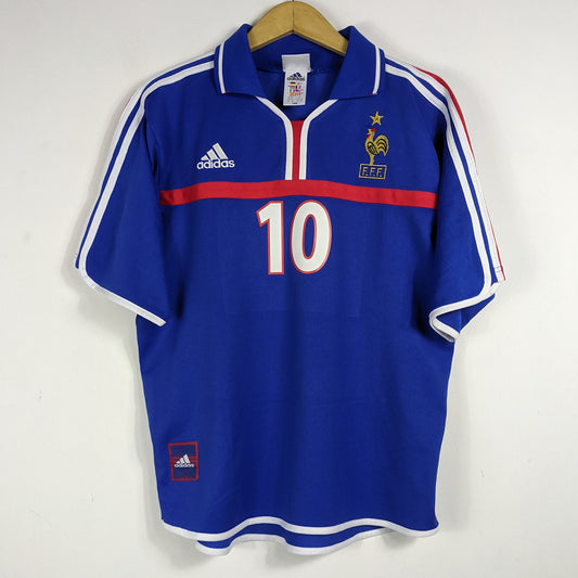 Authentic France 2000 Home - Zidane #10 Size O