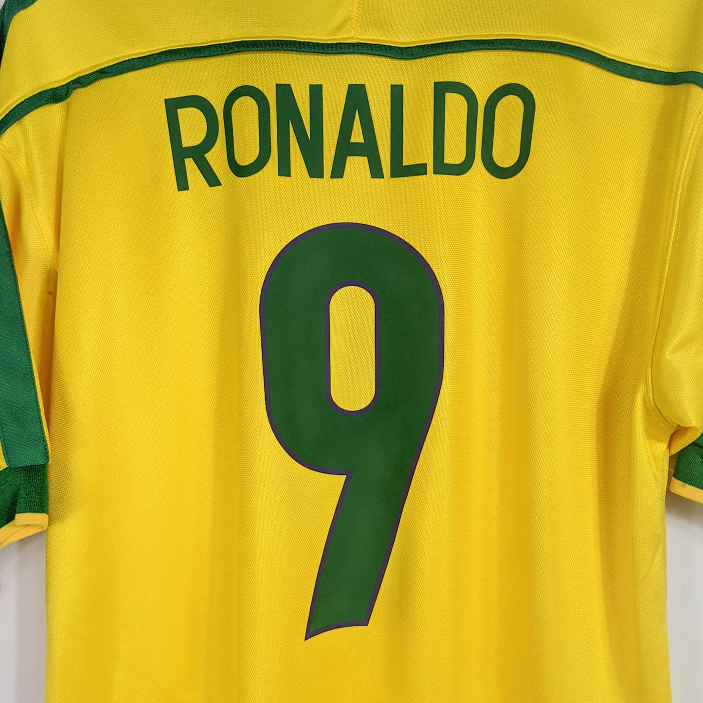 Authentic Brazil 1998 Home - Ronaldo #9 Size M