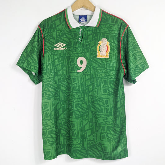 Authentic Mexico 1993 Home - Hugo Sanchez #9 Size M