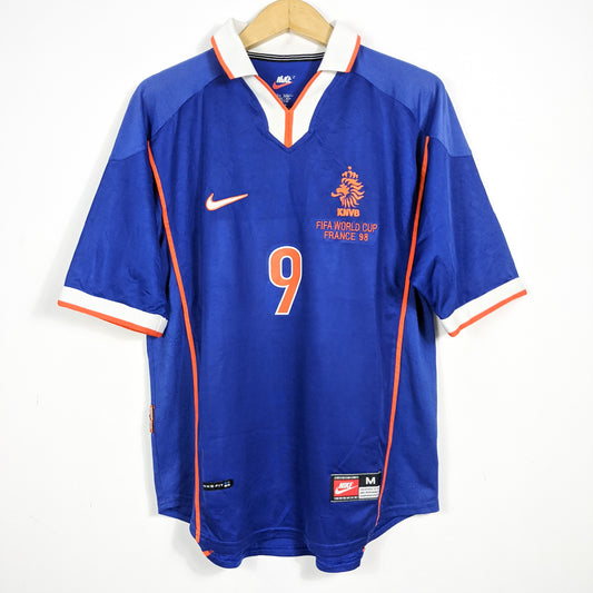 Authentic Netherlands 1998 Away - Kluivert #9 Size M