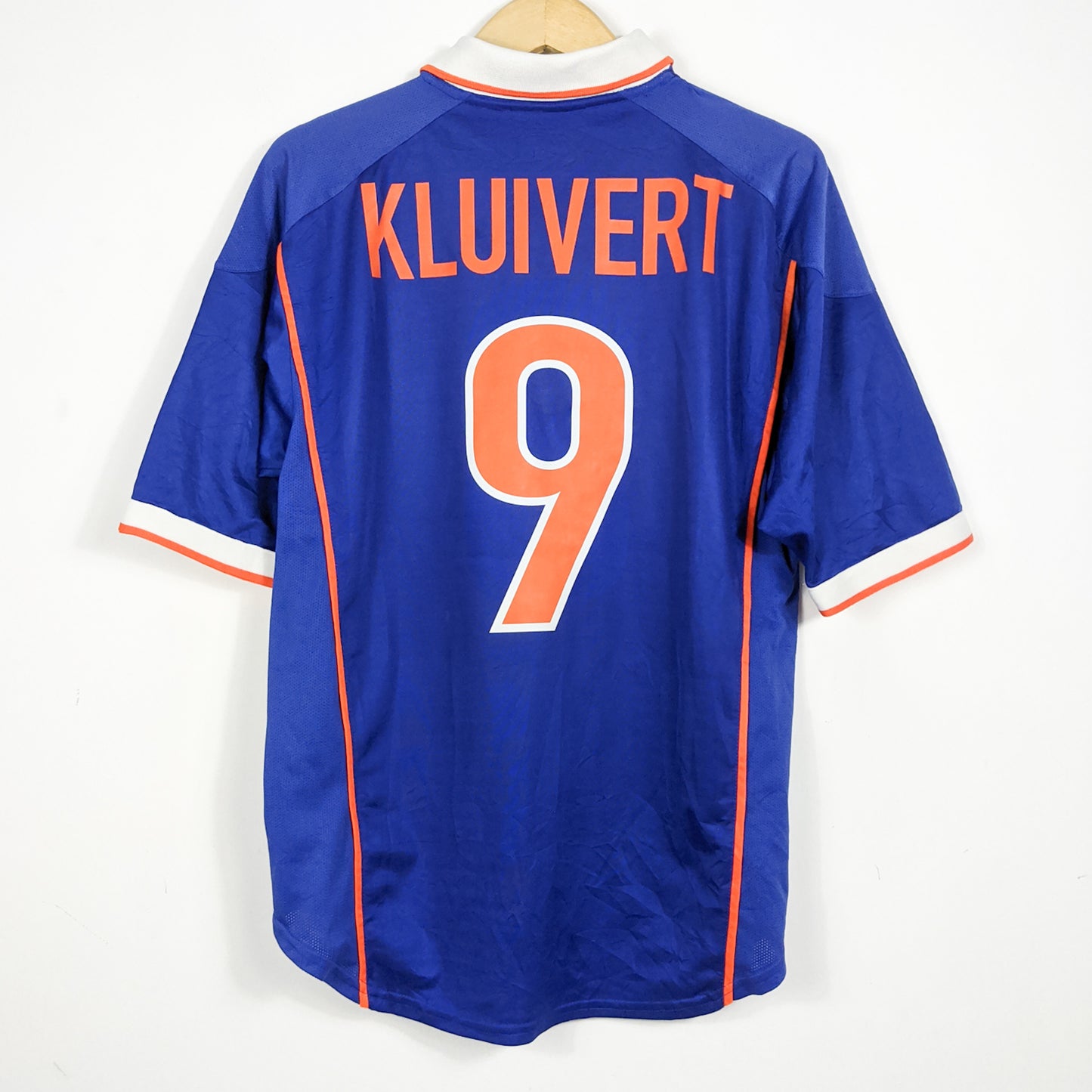 Authentic Netherlands 1998 Away - Kluivert #9 Size M